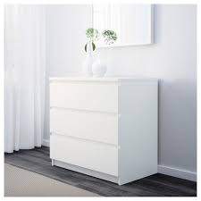 Malm Commode 6 Tiroirs Blanc 80x123 Cm Ikea Ikea Malm Malm Mobilier Blanc