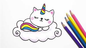 1001 Idees Pour Faire De L Art Original Avec Un Dessin Licorne Dessin Licorne Dessin Chat Facile Dessin Licorne Facile
