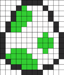 Yoshi Egg Kandi Pattern Perler Bead Mario Perler Beads Pixel Art Pattern