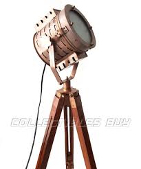 Antique Vintage Rusty Copper Led Tripod Floor Lamp Spotlight Studio Office Lamps Uniquelamps Floorlamp Tripodlamps Tripod Floor Lamps Lamp Tripod Lighting