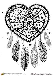 Mandalas Attrape Reve Coeur Mandala Attrape Reve Coloriage Mandala Coloriage