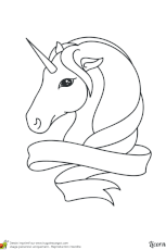 Coloriage D Une Tete De Licorne Stylisee Licorne Coloriage Coloriage Licorne A Imprimer Images Licorne