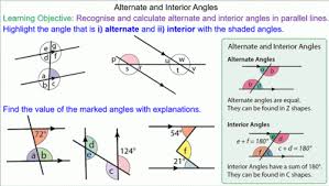 Alternate And Interior Angles In Parallel Lines Mr Mathematics Com Math Work Fifth Grade Math Angles
