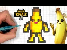 Tuto Banana Pixel Art Fortnite Saison 8 Youtube In 2020 Minecraft Pixel Art Pixel Art Design Pixel Art
