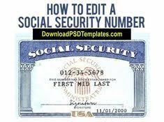Social Security Card Template Ssn Editable Psd Software In 2020 With Images Social Security Card Card Templates Free