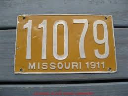 First Ever Missouri License Plate License Plate Missouri Personalized License Plates