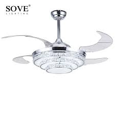 Modern Led Folding Ceiling Crystal Chandelier Fan Lights Chrome Gold Ceiling Light Fan Lamp Wi Gold Ceiling Light Ceiling Fan With Light Ceiling Fan Chandelier