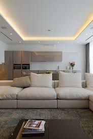 Beautiful Ambient Lighting Add Color Changing Leds And We Re All Set House Ceiling Design Recessed Lighting Living Room Living Room Ceiling