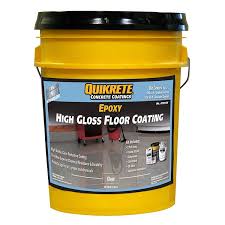 Quikrete Garage Floor 2 Part Epoxy Clear High Gloss Kit Diy Flooring Clear Epoxy Garage Floor