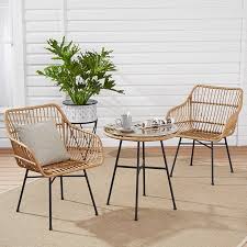 Mainstays Brayhills Bistro Patio Furniture Set Nature 3 Piece Walmart Com In 2020 Resin Patio Furniture Backyard Furniture Patio Furniture Sets