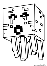 Coloriage Minecraft Ghast Dessin A Imprimer Coloriage Minecraft Coloriage Dessins Minecraft
