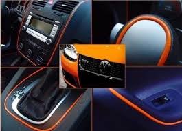 3d Diy Automobile Car Motor Interior Exterior Decoration Moulding Trim Strip Line Sticker Orange 3d Ht Car Interior Accessories Car Interior Car Interior Decor