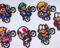 Super Mario Kart Pixel Art Perles Hama Mini In 2020 Pixel Art Hama Mini Super Mario Kart
