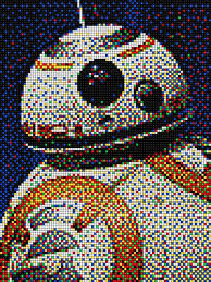 Bb8 Star Wars With Pixel Art Quercetti Pixel Art Pattern Pixel Art Grid Pixel Art Templates