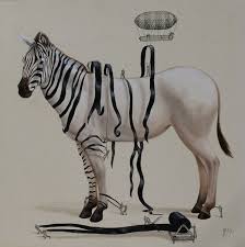 Illustrations Of Little Men Coloring Animals By Ricardo Solis Zebra Art Animal Paintings Playful Painting