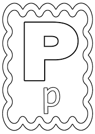Coloriage Lettre P A Colorier Ou A Gommettes Alphabet Bricolage Enfant Lettering