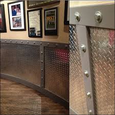 Would Be Great For A Man Cave Or Garage Diamond Plate Industrial Casa Garage House Arredamento