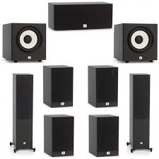 Jbl 7 2 System With 2 Jbl Stage A180 Floorstanding Speakers 1 Jbl Stage A125c Center Speaker 4 Jbl Stage A130 Bookshelf Speakers 2 Jbl Stage A100p Subwoofers Center Speaker Bookshelf Speakers Home Theater Speaker System