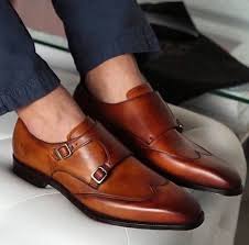 Men S Handmade Brown Formal Monk Shoes Men Brown Dress Shoes Men Leather Shoes Dress Formal Mens Brown Dress Shoes Leather Shoes Men Monk Strap Shoes