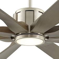 70 Defender Brushed Nickel And Light Wood Led Ceiling Fan 70v69 Lamps Plus In 2020 Led Ceiling Fan Ceiling Fan Ceiling