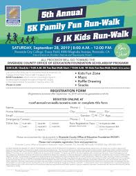 Rcoe Foundation Scholarship 5k Run Business Systems Fun Run Riverside City