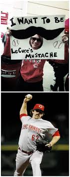 Can T Argue With This Sam Lecure Has The Best Mustache This Side Of The Mississippi And Our Fans Know It Cincinnati Reds Reds Baseball Cincinnati
