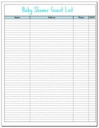 Baby Shower Guest List Printable Baby Shower Guest Baby Shower Game Gifts Baby Shower Printables