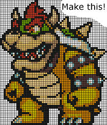 Bowser Bead Challenge Perler Bead Mario Perler Bead Art Easy Pixel Art