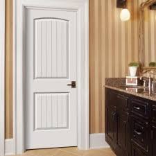 Jeld Wen Smooth 2 Panel Arch Top V Groove Solid Core Primed Molded Prehung Interior Door Thdjw1 Prehung Interior Doors Doors Interior Solid Core Interior Doors