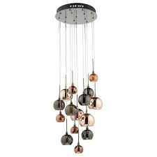 Aur1564 Aurelia 15 Light Ceiling Pendant Black Chrome Cluster Pendant Lighting Ceiling Pendant Lights Cluster Pendant Ceiling Light