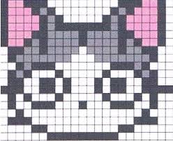 Diy Un Petit Chi Super Kawaii En Perles A Repasser Dans Le Petit Monde De Melle Bidouille Grille Pixel Art Pixel Art Minecraft Dessin Petit Carreau