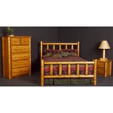 Pine Log Collection Northwoods Log Bed Log007 Log Bedroom Furniture Cabin Furniture Furniture