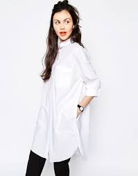 Monki Monki Oversized Shirt Dress Chez Asos Women White Blouse Long White Shirt Loose Shirt Dress