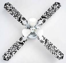 22 Creative Recycling And Interior Decorating Ideas For Ceiling Fans Ceiling Fan Black Ceiling Fan White Damask