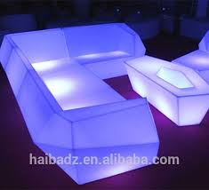 China Wholesale Led Furniture Light Up Bar Table Furniture Night Club Led Sofa Club Furniture Night Club Pub Set