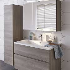Meuble De Salle De Bain Decor Chene Clair 90 Cm Calao Castorama Meuble Salle De Bain Castorama Idee Salle De Bain Meuble De Salle De Bain