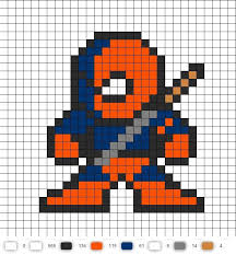 Deadpool Spider Pixel Man Art Dc Villains Phreek Deathstroke Pixel Art Pixel Art Grid Pixel Pattern