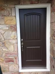 Masonite 32 In X 80 In Cheyenne 2 Panel Right Hand Inswing Painted Smooth Fiberglass Prehung Front Exterior Door No Brickmold 23065 The Home Depot Painted Front Doors House Exterior Blue Exterior Doors