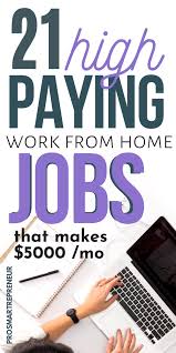 10 Best Work From Home Jobs For 2020 That Makes 5000 Monthly In 2020 Work From Home Jobs Work From Home Careers Home Jobs