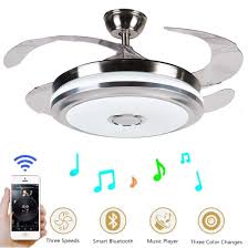 42 Inch Modern Music Ceiling Fan Light With Bluetooth Speaker Check Out This Great Product It Is An Affilia In 2020 Ceiling Fan With Light Chandelier Fan Fan Light
