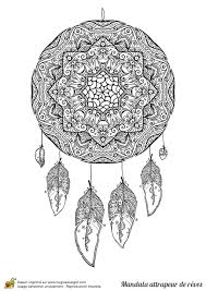 Mandalas Attrape Reve Complexe Coloriage Mandala