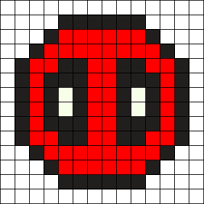 Deadpool Logo By Justaskywalker On Kandi Patterns Perler Bead Templates Pearler Bead Patterns Pony Bead Projects