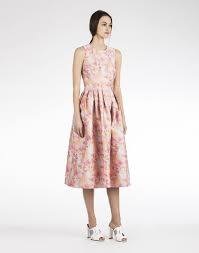 Cynthia Rowley Tropical Jacquard Tea Length Dress Dresses Tea Length Dresses Dresses Shop Designer Dresses