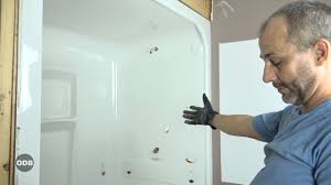 How To Remove An Acrylic Shower Stall Youtube Fiberglass Shower Enclosures Fiberglass Shower Shower Stall