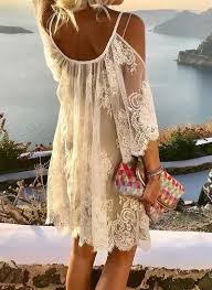 Off Shoulder Lace Embroidered Skater Shift Dresses Off Shoulder Casual Dress White Short Dress Casual White Dress