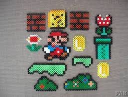 12 X Super Mario Brothers World Element Fridge Magnets Nintendo Bead Sprite Hama Avec Images Hama Mario Perle