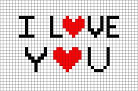 I Love You Pixel Art Graph Paper Drawings Pixel Art Graph Paper Art