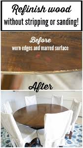 How To Refinish A Table Without Sanding Stripping Refinishing Furniture Furniture Projects Furniture Diy