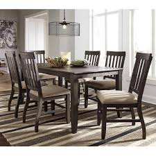 Dresbar 7 Pc Dining Set Furniture And Mattress Outlet Side Chairs Dining Rectangular Dining Room Table Dining Room Sets