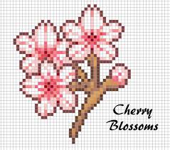 Cherry Blossoms Perler Bead Chart Pixel Art Design Pixel Art Pattern Pixel Art Design Pixel Art